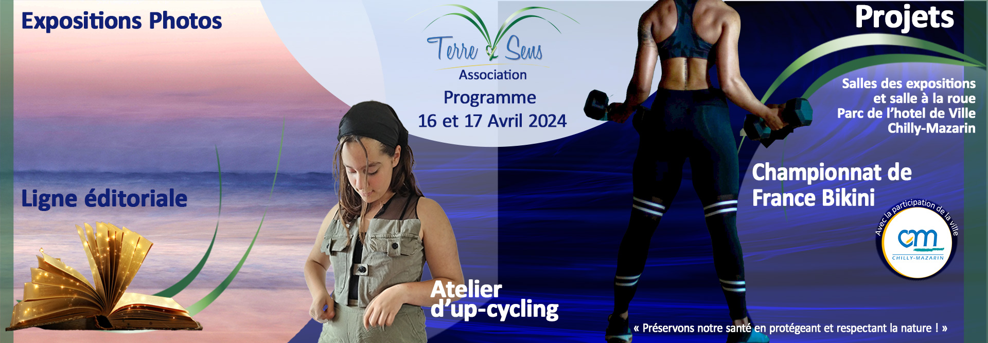 Exposition photos, championnat de bikini, upcycling, ligne éditoriale